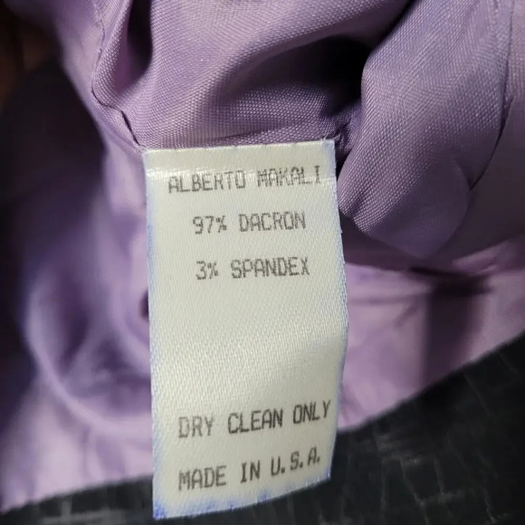 Alberto Makali Womens Blazer Coat 8 Black Dacron Long Sleeves Witchy Dark - Picture 4 of 9